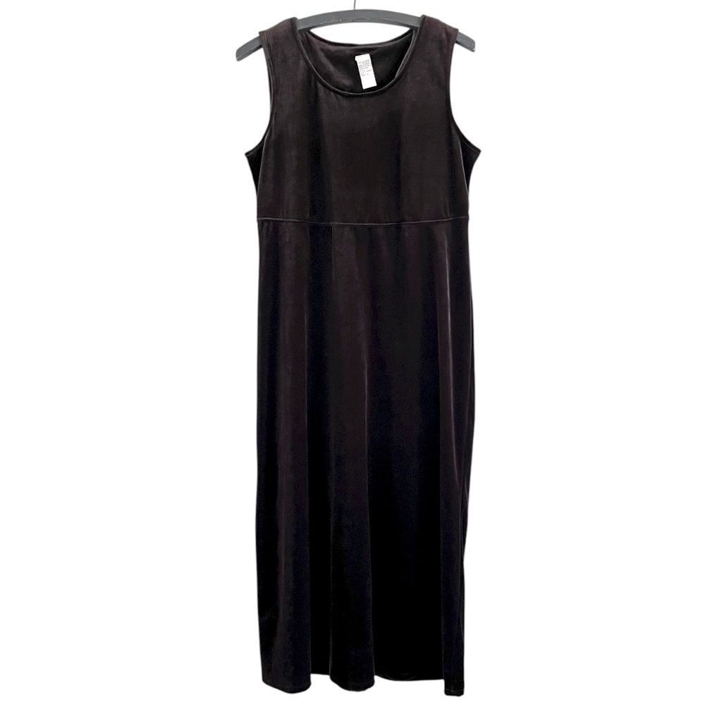 Vintage 90’s Black Velvet Sleeveless Maxi Dress